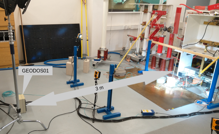 GEODOS01 EMI immunity test setup